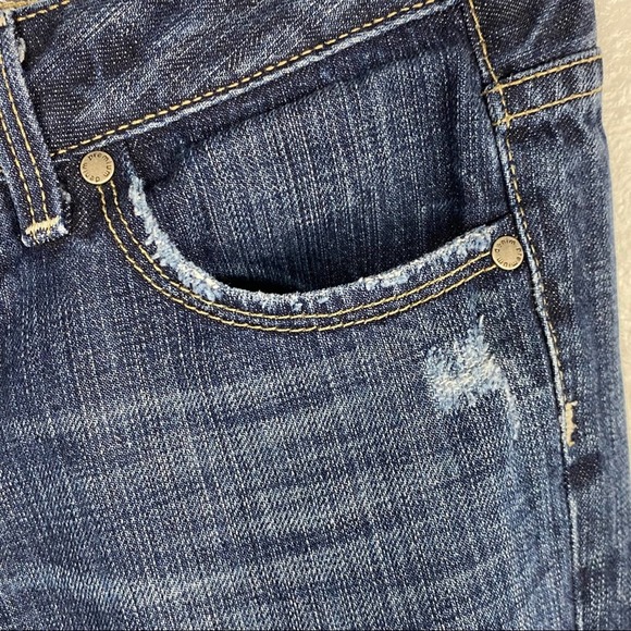 PAIGE Hollywood Hills Distressed Mid Rise Jeans, Size 25 - Picture 14 of 16